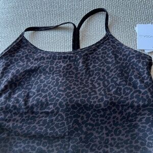 Beyond Yoga Black Leopard Print Top